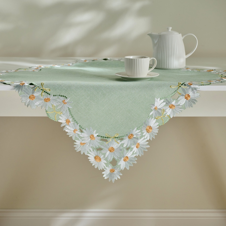 Serweta Haftowana Mintsy 80x80 cm z motywem kwiatowym