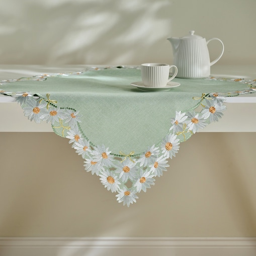 Serweta Haftowana Mintsy 80x80 cm z motywem kwiatowym