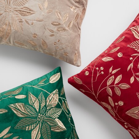 Poszewka Haftowana Petalina 45x45 cm z motywem gwiazdy betlejemskiej