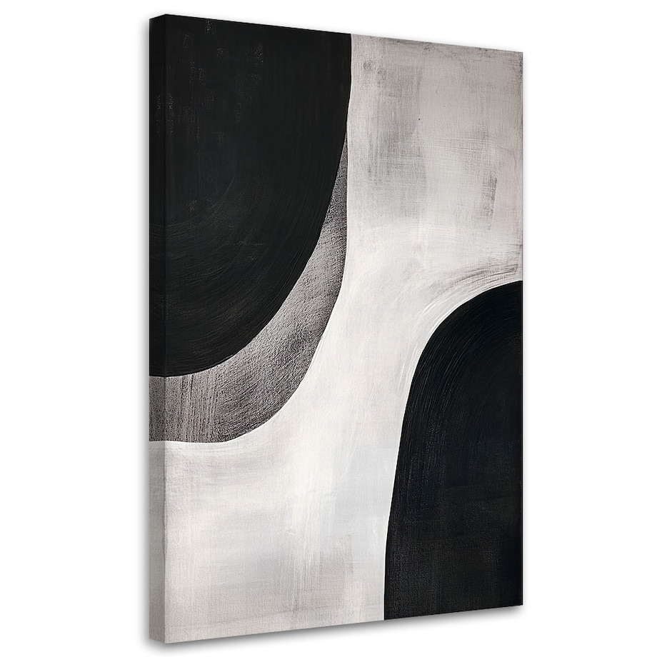 Feeby Obraz nowoczesny, Czarno Biała Abstrakcja Minimalizm 80x120 cm