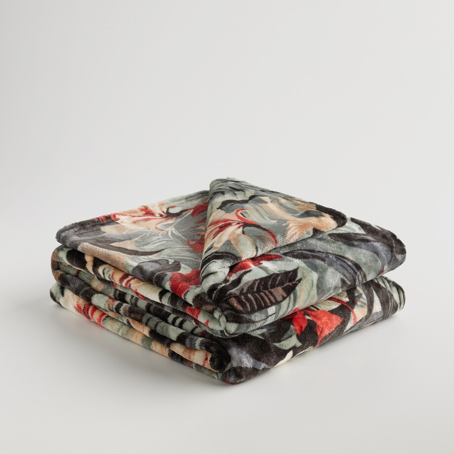 Koc Manuca 150x200 cm z motywem tropikalnym