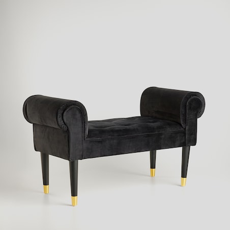 Welurowy szezlong w stylu glamour wykończony cyrkoniami atlin