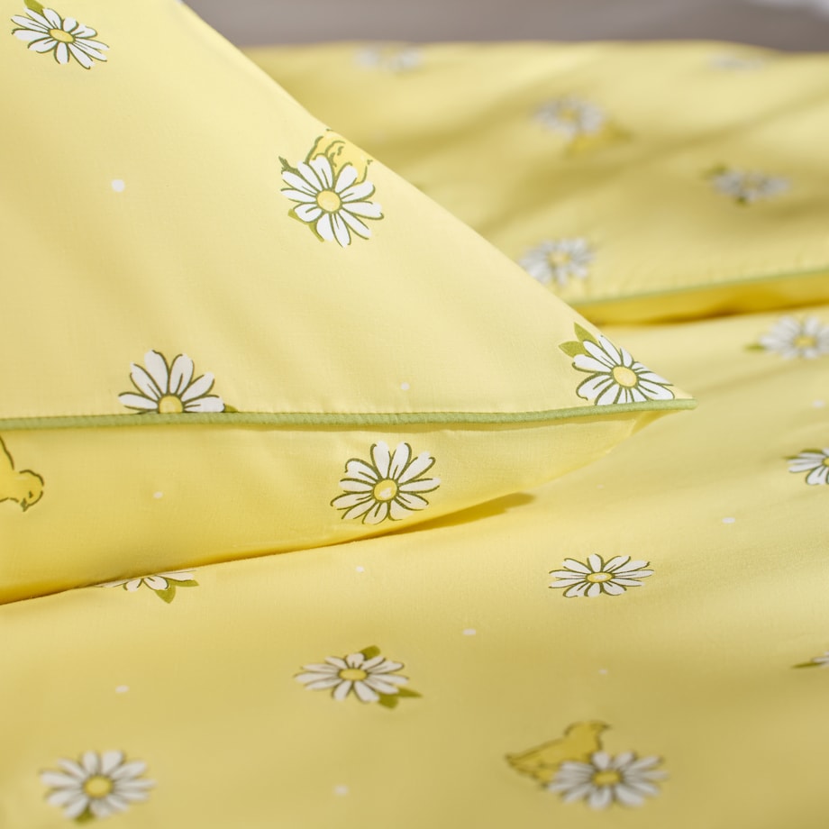 Pościel bawełniana z lamówką Diloso 200x220 cm z motywem kwiatowym