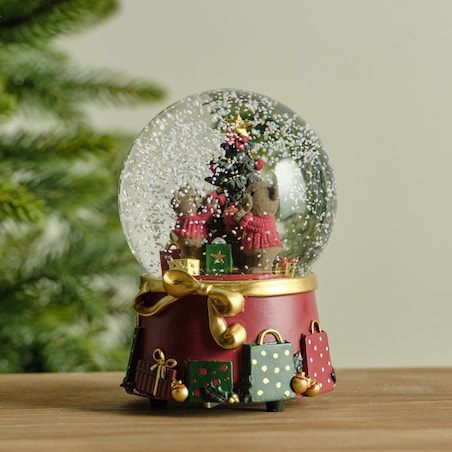 Kula Śnieżna Z Pozytywką Nutty z motywem choinki