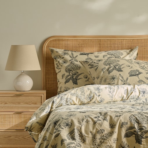 Pościel Bawełniana Sinfalia 160x200 cm z motywem roślinnym