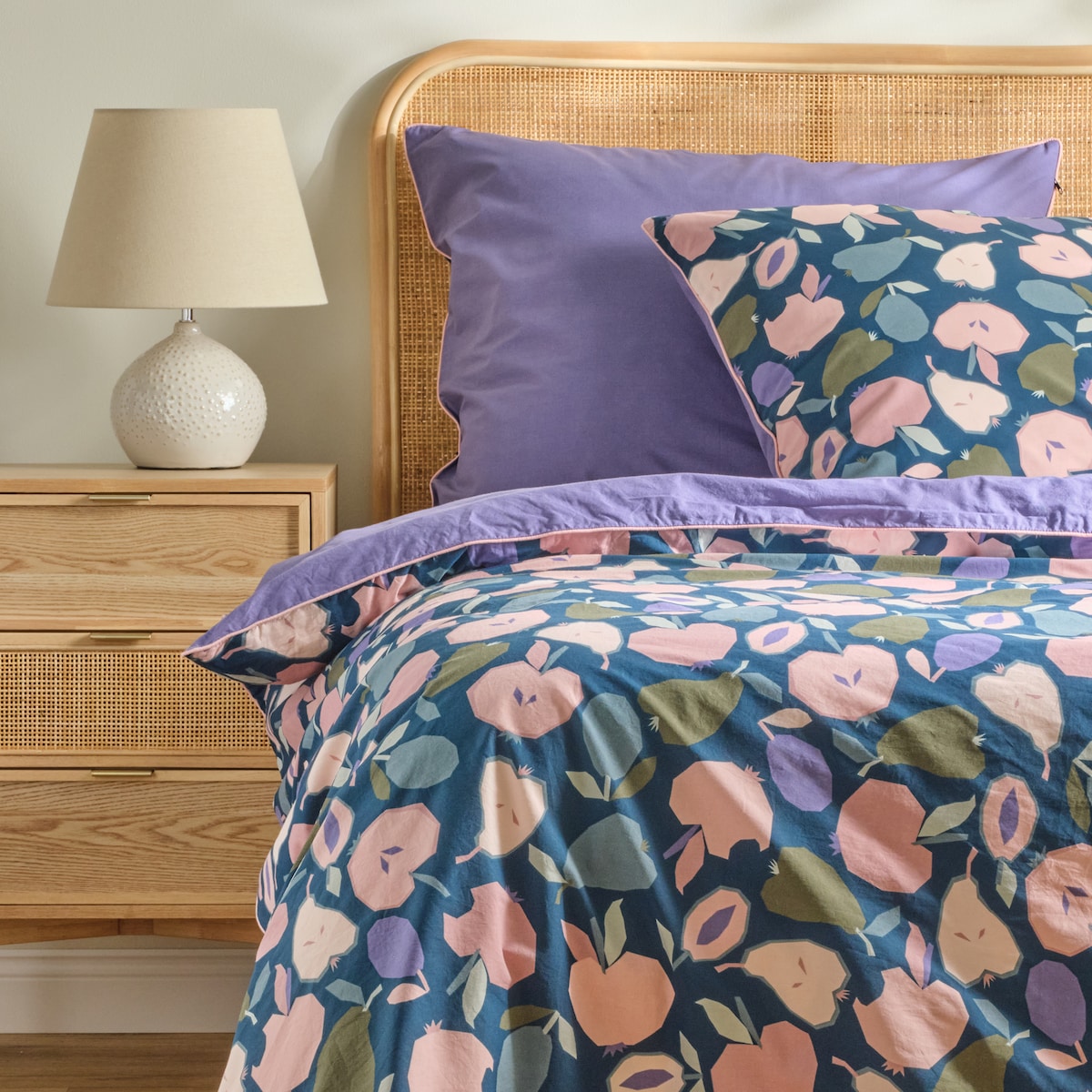 Pościel Bawełniana Fruturo 160x200 cm z motywem owoców