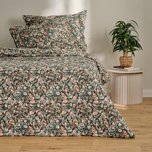 Pościel Bawełniana Calipto 160x200 cm z motywem liściastym