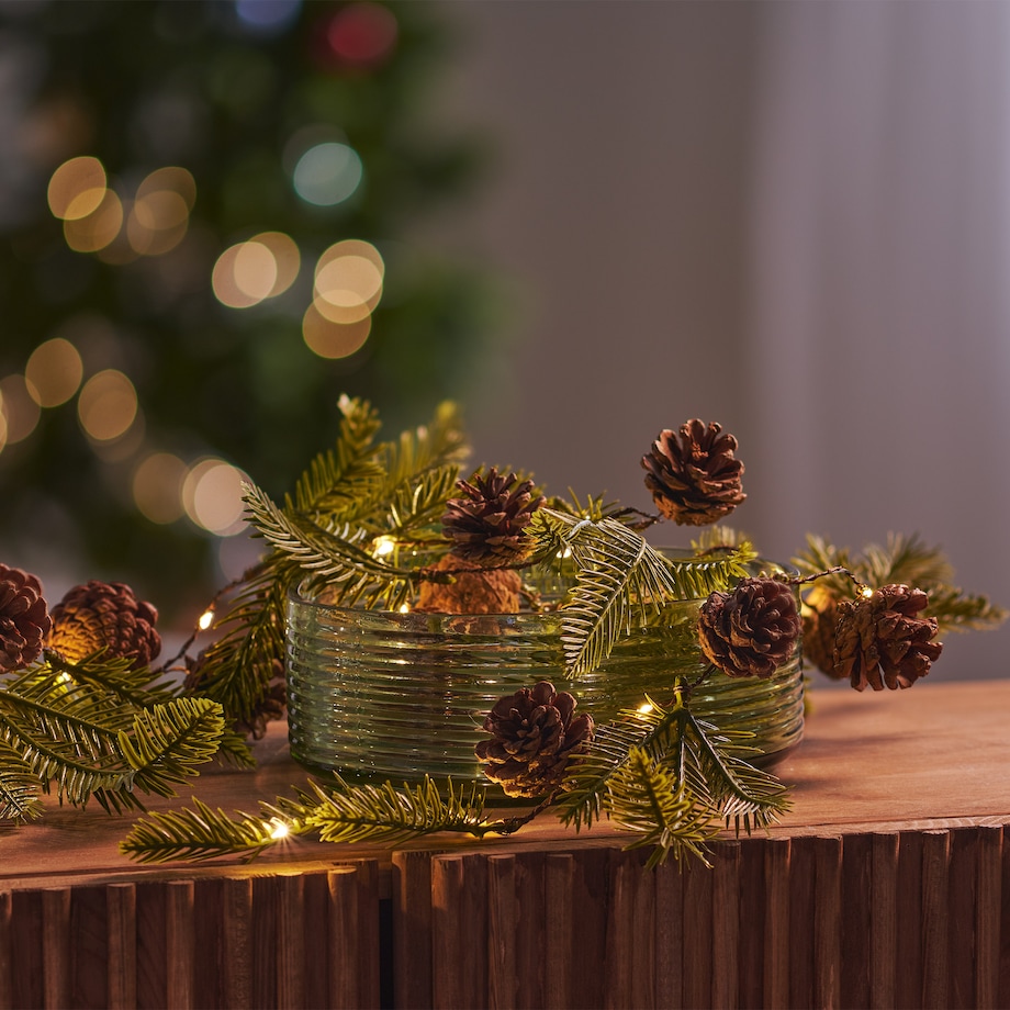 Girlanda LED Frej z motywem roślinnym