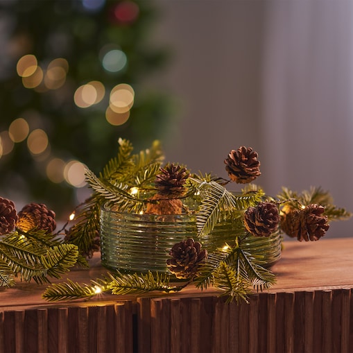 Girlanda LED Frej z motywem roślinnym