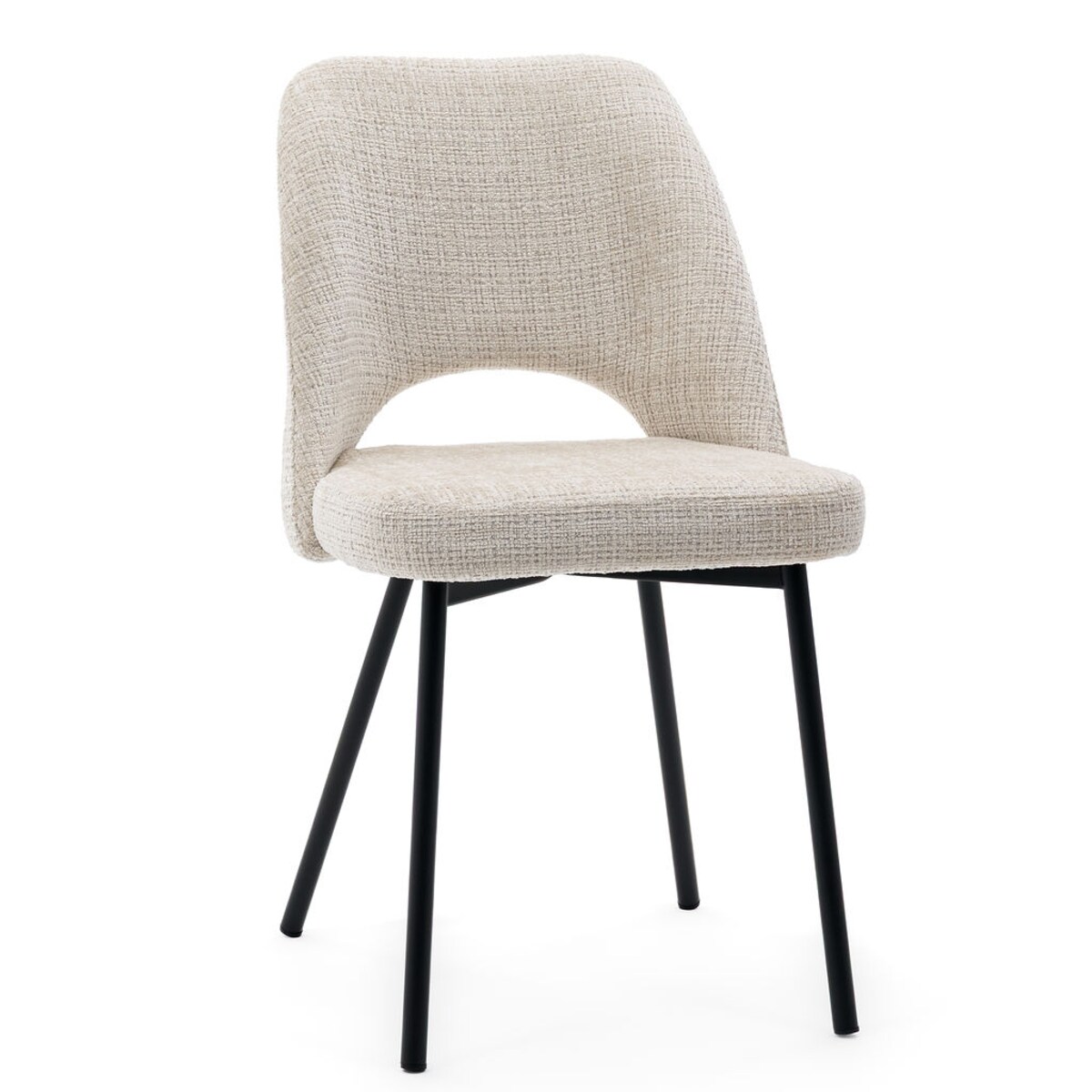 Krzesło tapicerowane MILO jasny beż do salonu jadalni kuchni