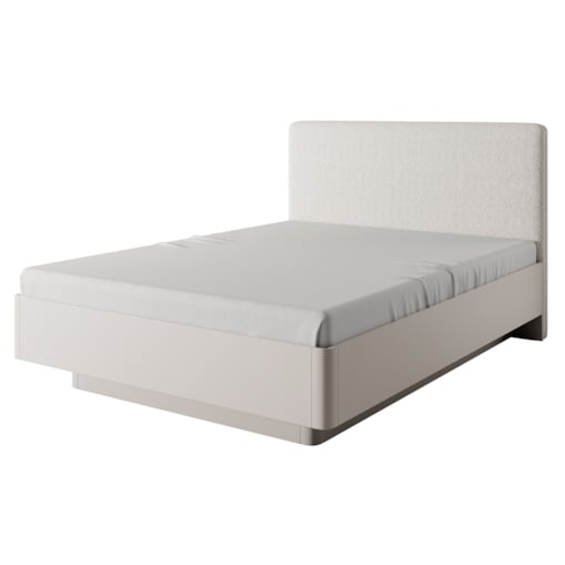 Łóżko sypialniane 160 LENA z zagłówkiem w kolorze beżowym