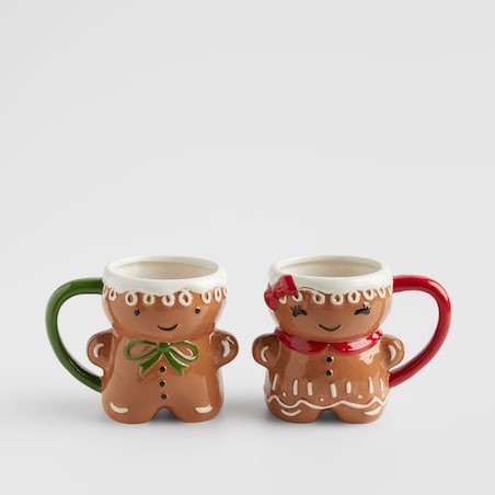 Komplet Kubków Gingerseti z motywem piernika