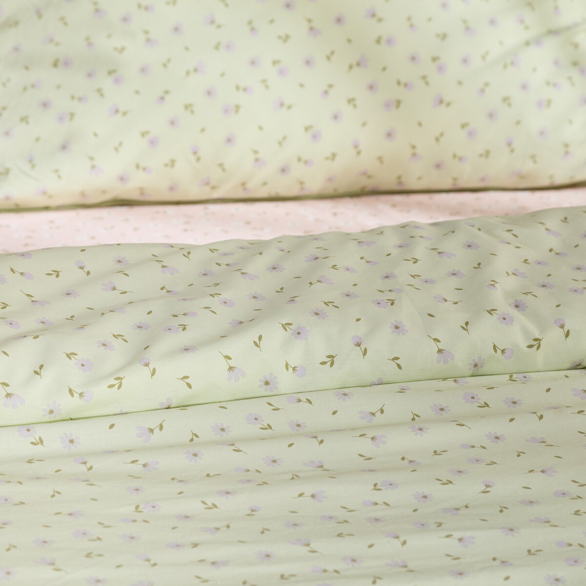 Pościel bawełniana z lamówką Avis 140x200 cm z motywem kwiatowym