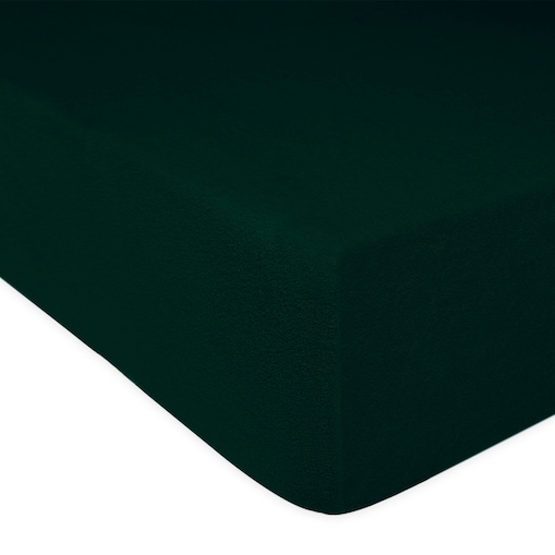 Prześcieradło frotte z gumką 120x200 kolor zieleń butelkowa PREMIUM
