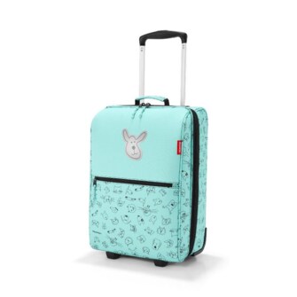 Walizka trolley XS kids cats and dogs mint - poliester