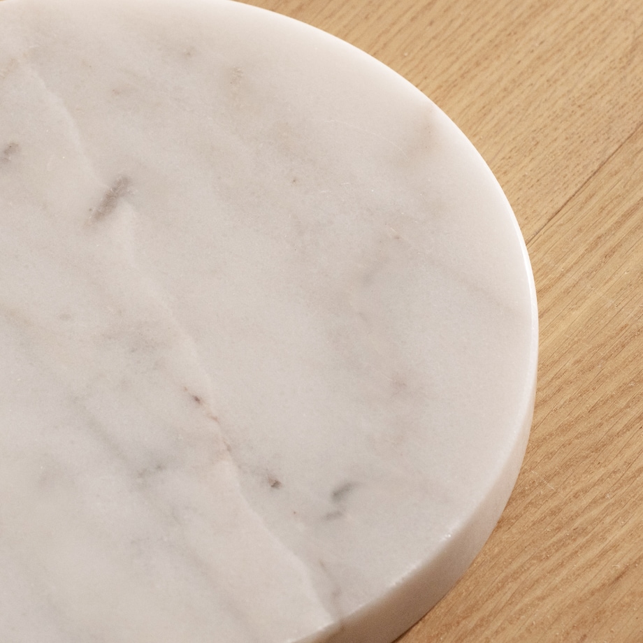 Lampa podłogowa z marmurową podstawą Ivory