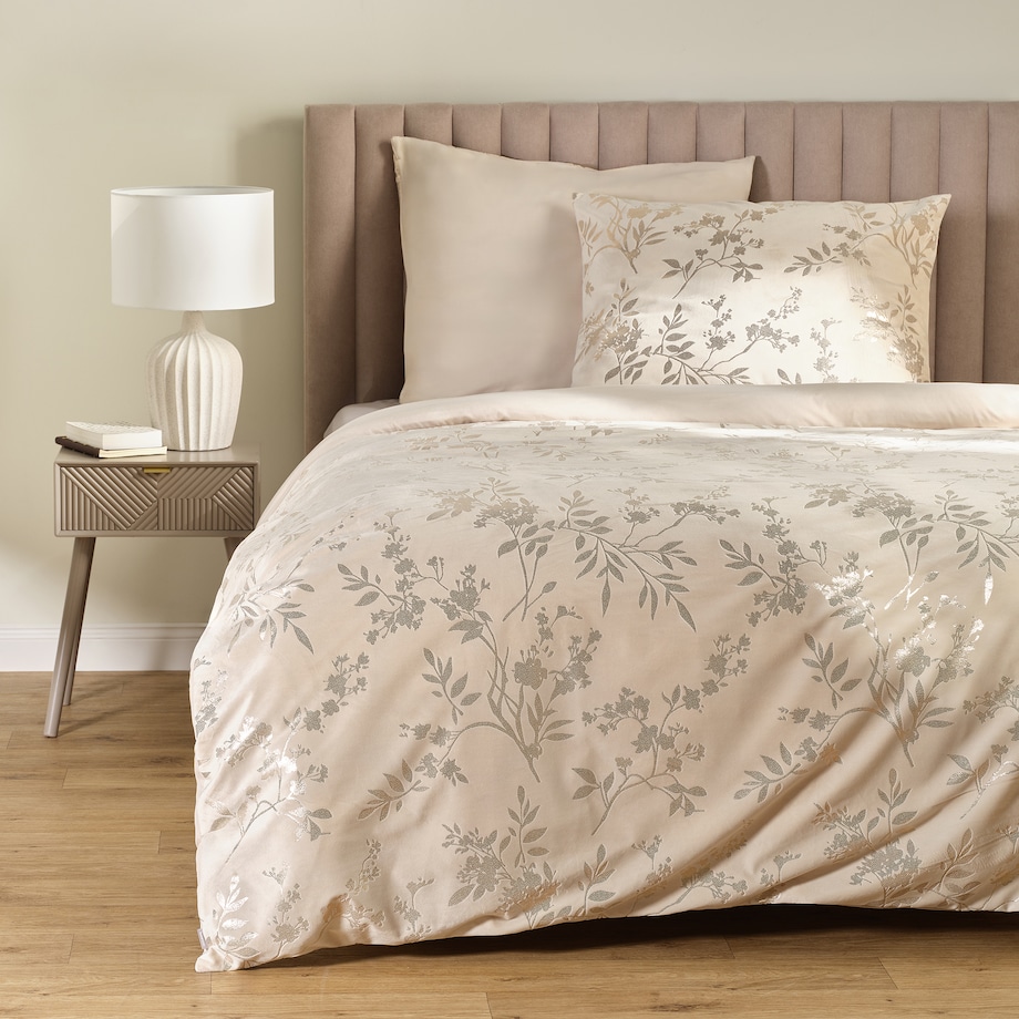 Pościel welwetowa ze złotym nadrukiem Pansema 160x200 cm z motywem postaci