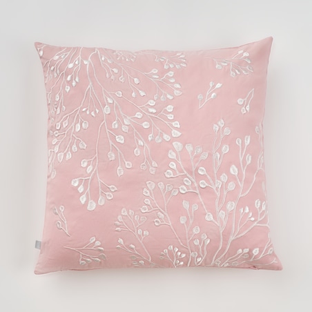 Poszewka Haftowana Meera 45x45 cm z motywem roślinnym