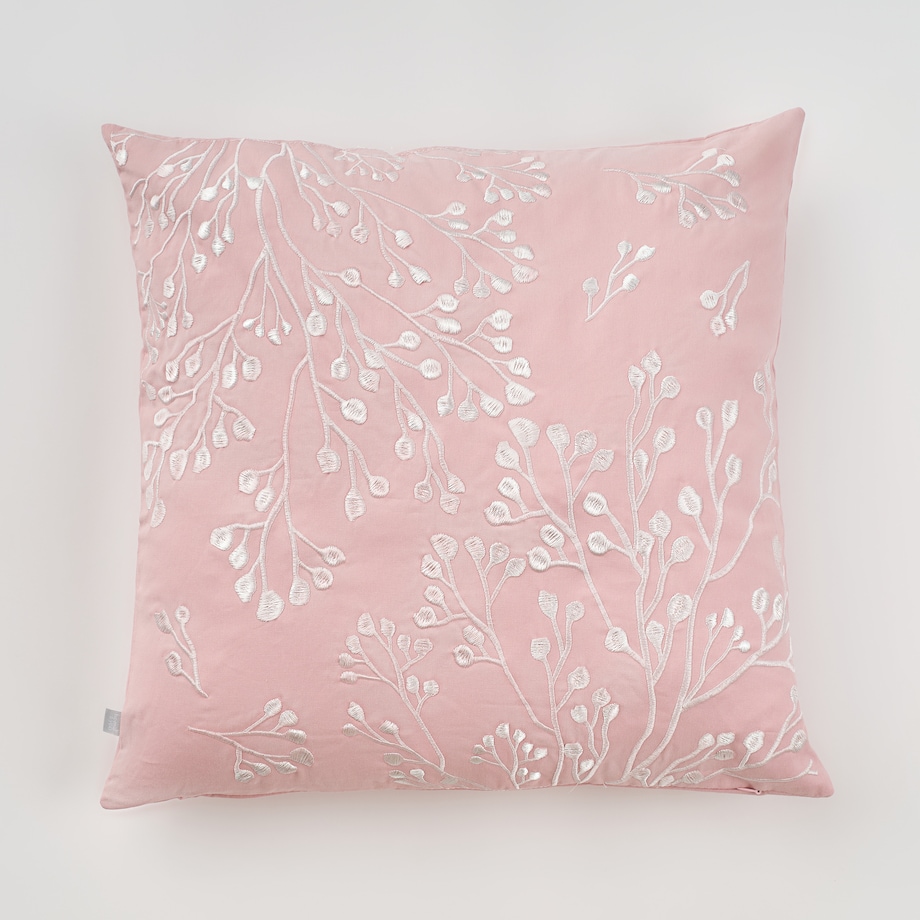 Poszewka Haftowana Meera 45x45 cm z motywem roślinnym