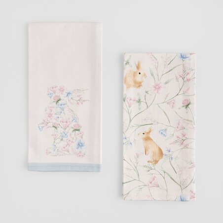 Komplet Ścierek Kirosonni 45x65 cm z motywem królika