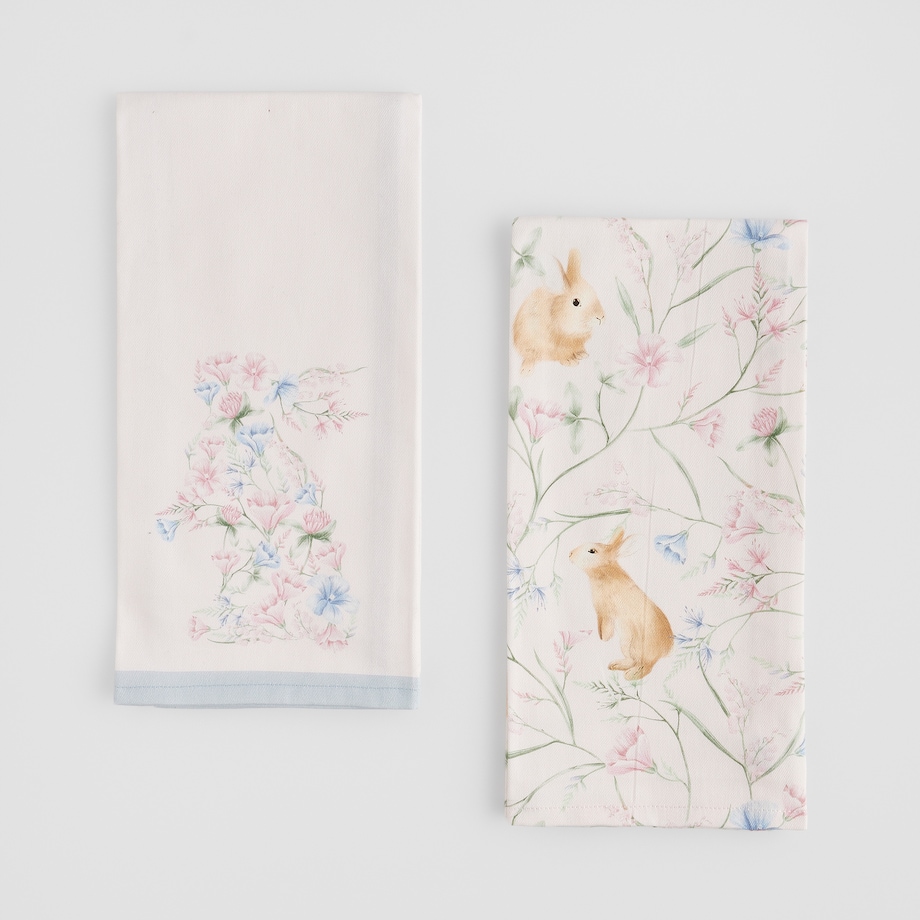 Komplet Ścierek Kirosonni 45x65 cm z motywem królika