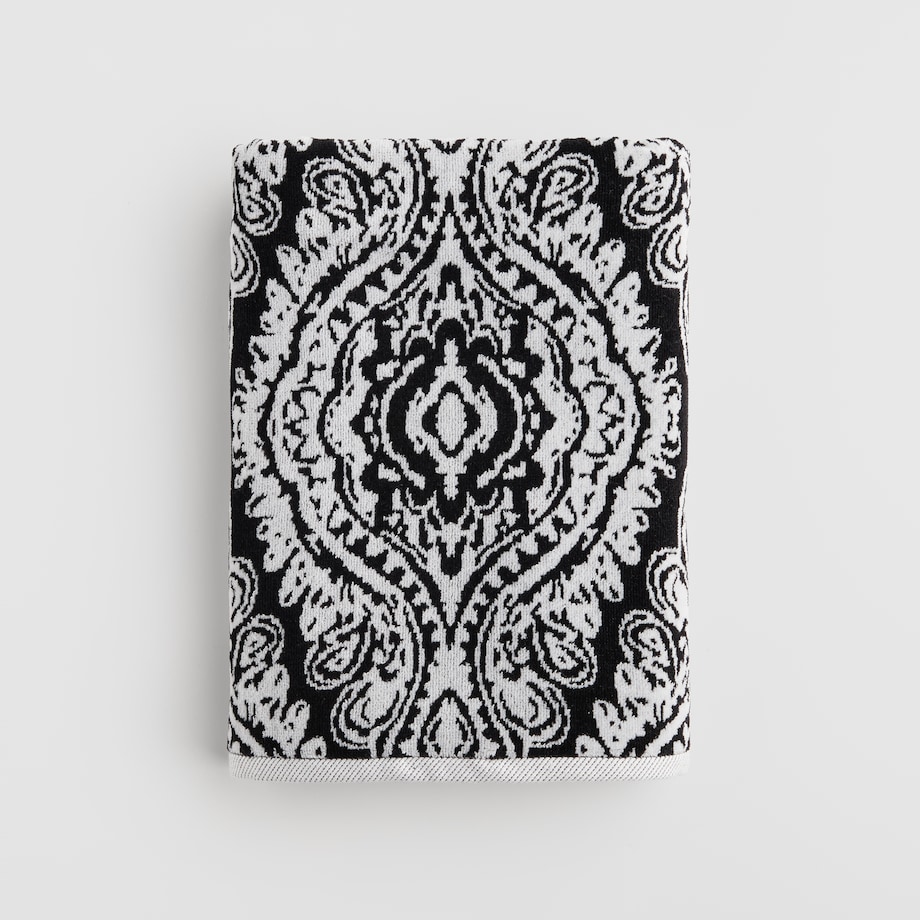 Ręcznik żakardowy Beskar 70x130 cm z motywem arabeski