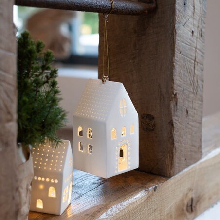 Wisząca dekoracja domek prostokątny L