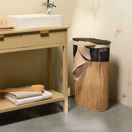 Kosz na pranie z tekstylną wyściółką isles 60 l