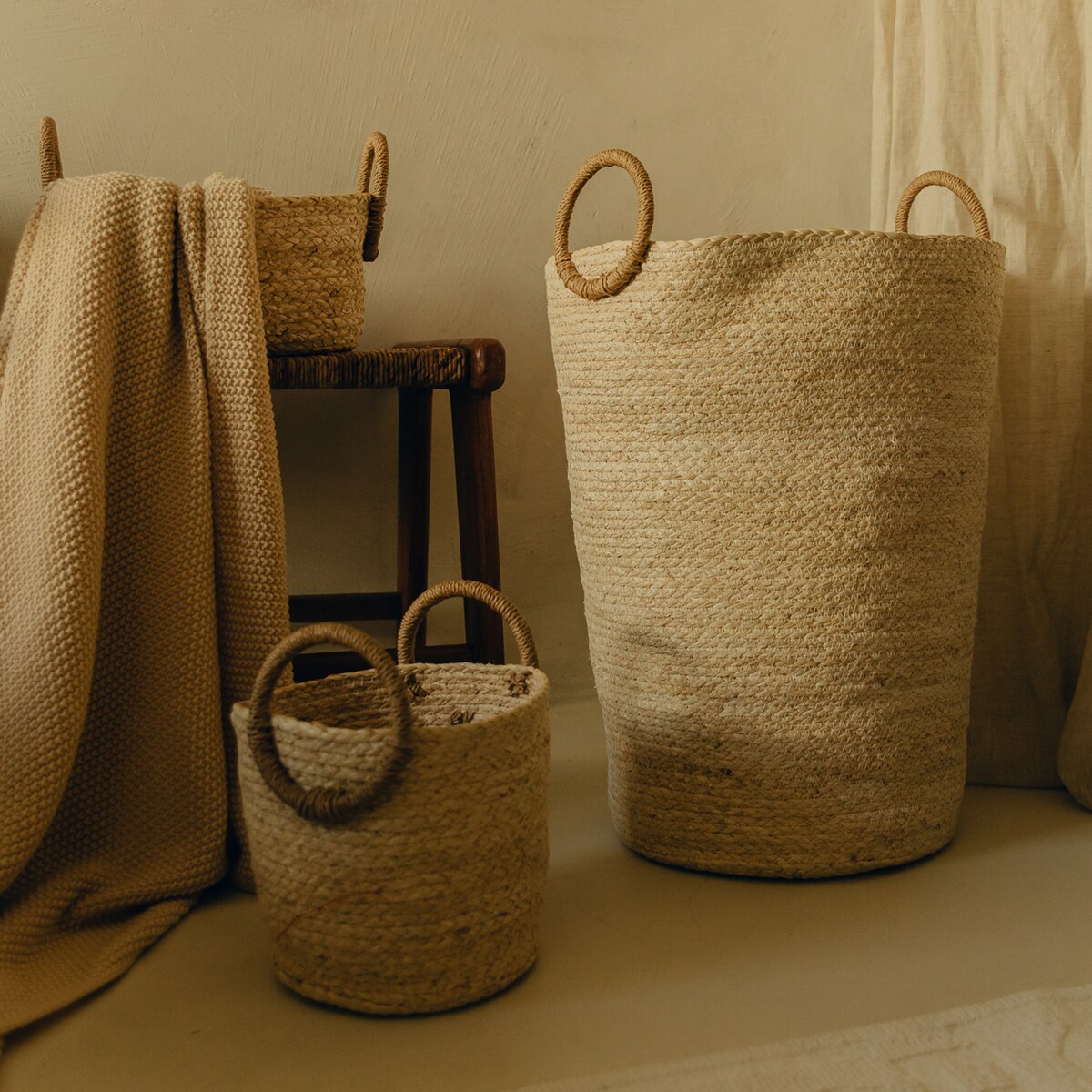 kosz na pranie z liści kukurydzy Maritos