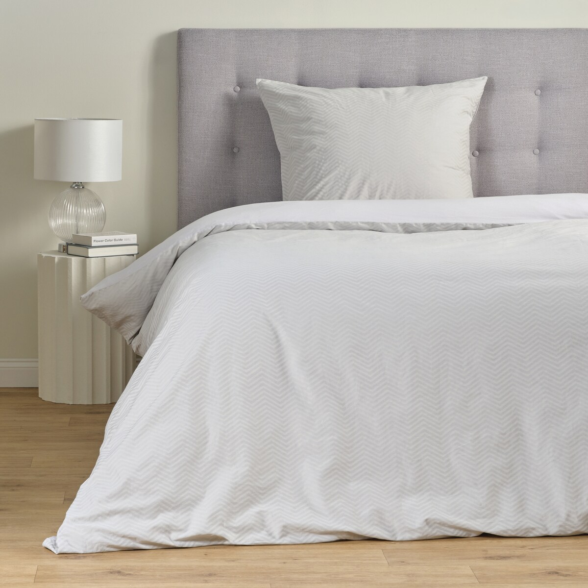 Pościel z bawełny satynowej Samjon 140x200 cm z motywem geometrycznym