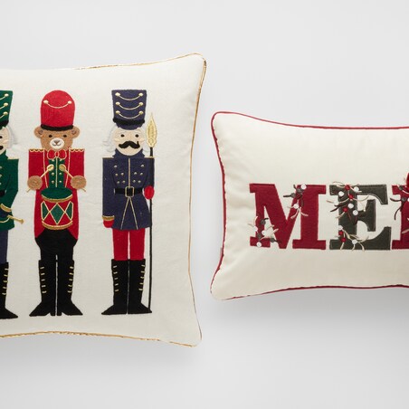 Poszewka Haftowana Lettea 60x30 cm z napisami