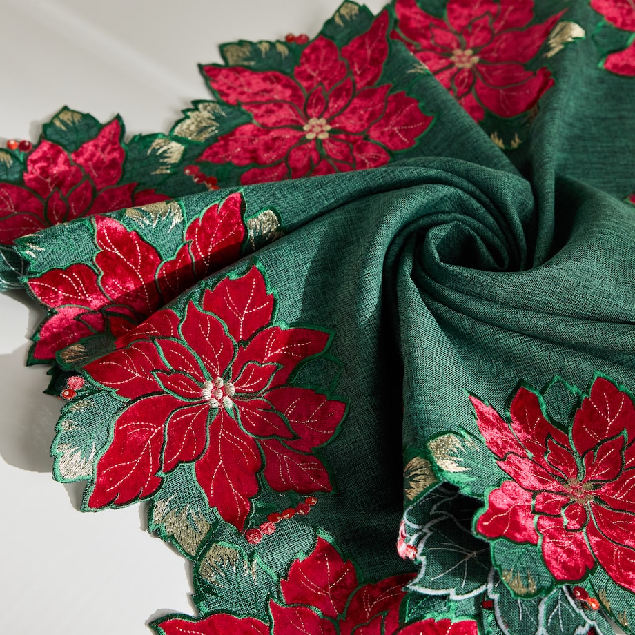 Serweta Haftowana Poinsetto 80x80 cm