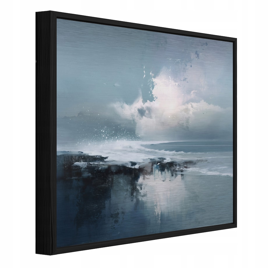Obraz W Ramie Do Sypialni Salonu Na Metalu Morze Pejzaż Niebieski 80x80