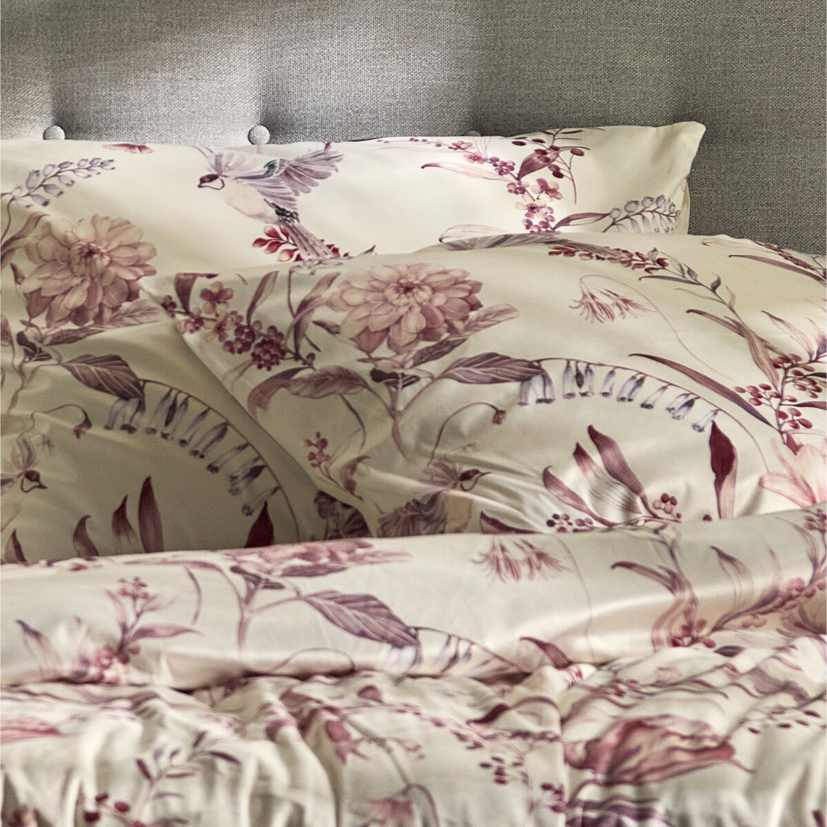 Pościel Welwetowa Sinobella 160x200 cm z motywem roślinnym
