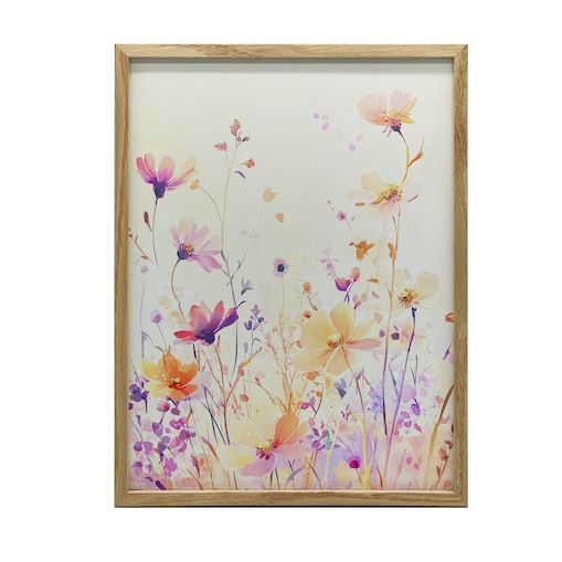 Kwiatowe Marzenie, 50x70 cm, rama drewniana jasny dąb, papier matowy 230 gsm