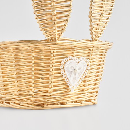 Koszyk z rączką Bunila 22x22 cm z motywem królika