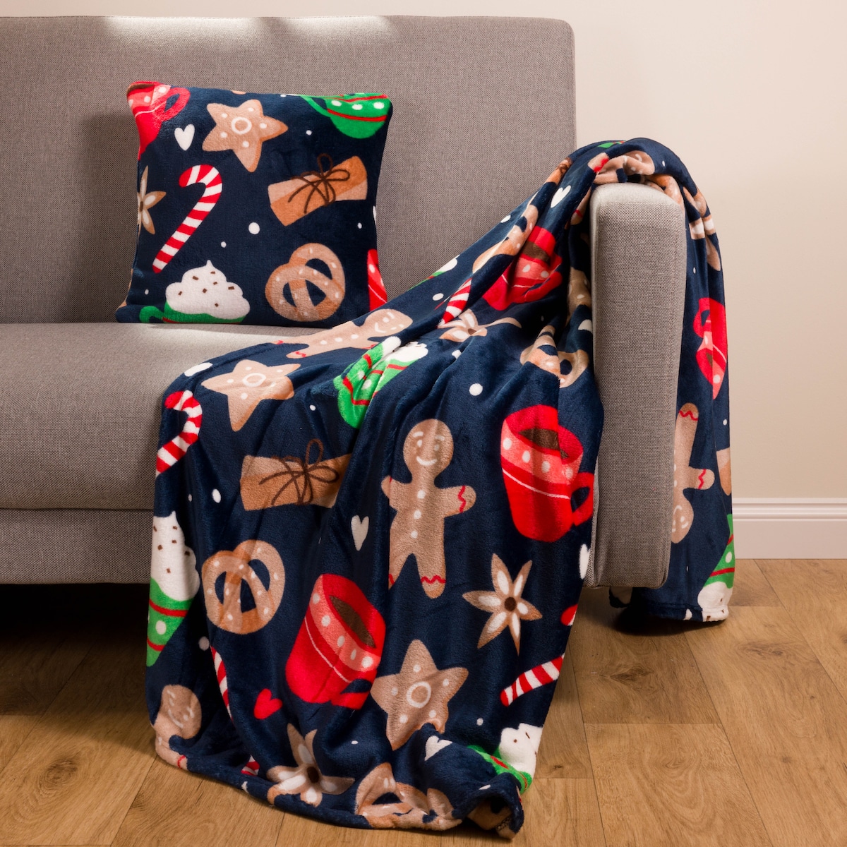 Poszewka Flanelowa Festive table 40x40 cm