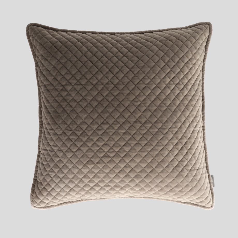 Poszewka welwetowa z geometrycznym przeszyciem Plums 45x45 cm