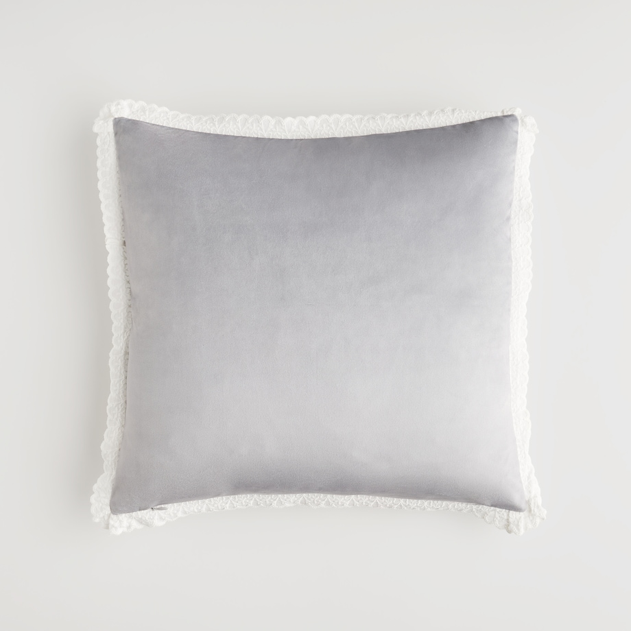 Poszewka Welwetowa Borrelio 45x45 cm z motywem kwiatowym