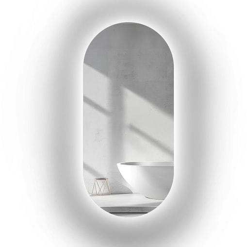 Lustro owalne z podświetleniem - NIKO LED