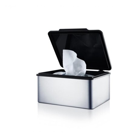 Pojemnik na nawilżane chusteczki MENOTO - stal matowa, 7,5x15x13 cm