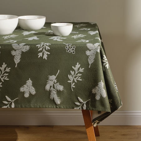 Obrus Żakardowy Novie 130x180 cm z motywem choinki