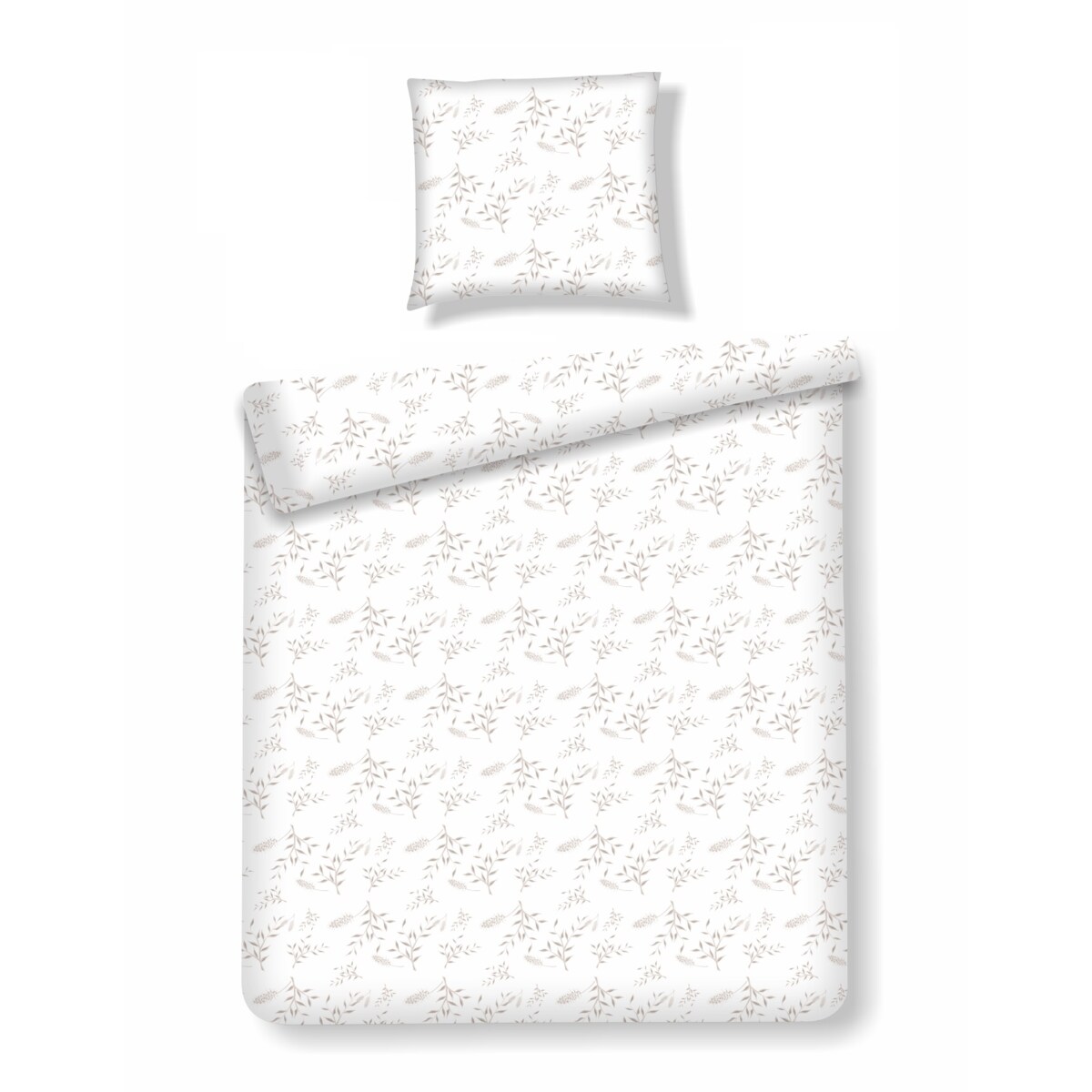 Pościel z bawełny satynowej Felicija 140x200 cm z motywem roślinnym