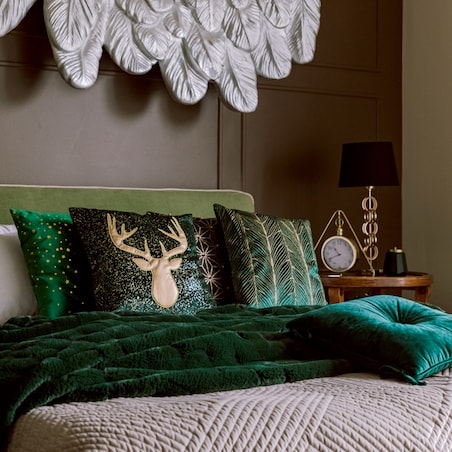 Narzuta Welwetowa w Przeszywany Geometryczny Wzór Minister 240x260 cm