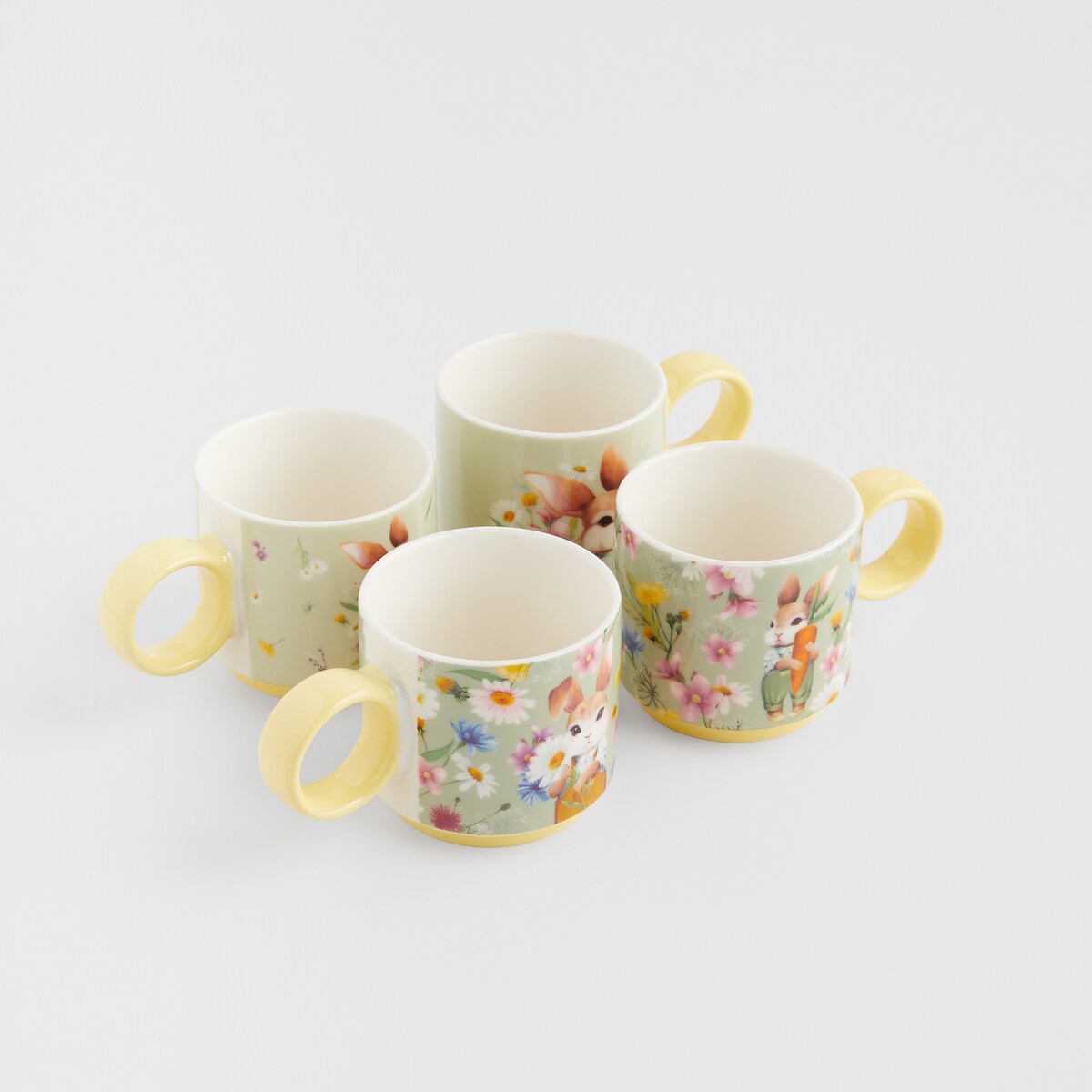 Komplet Kubków Emi z motywem królika