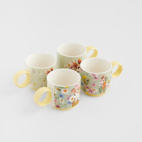 Komplet Kubków Emi z motywem królika