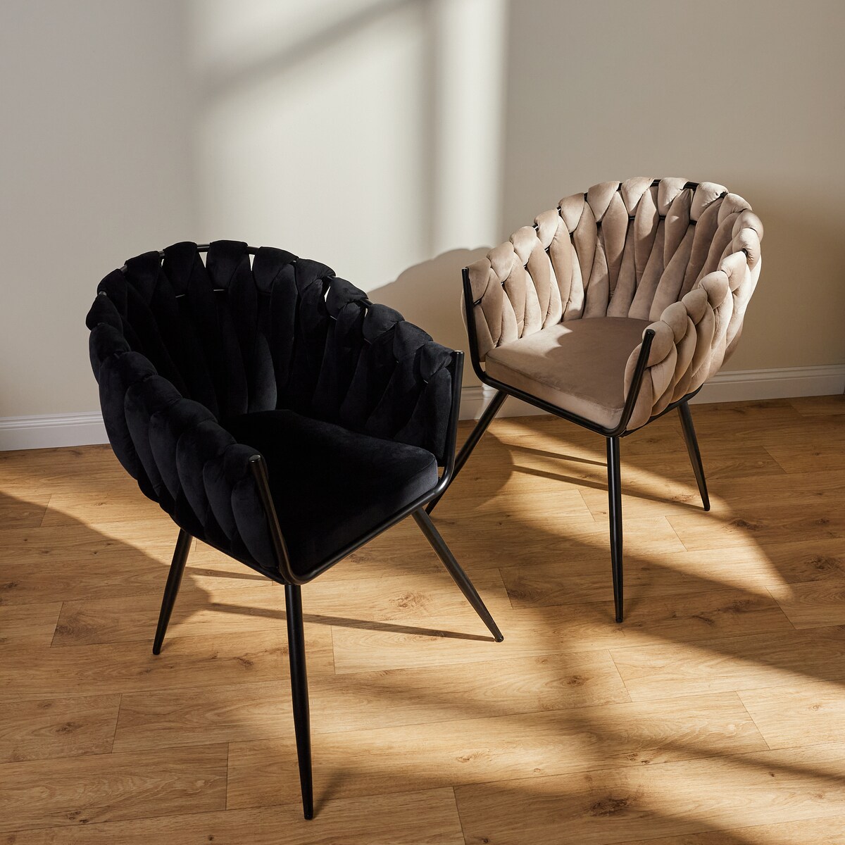 Eleganckie krzesło z weluru fannie