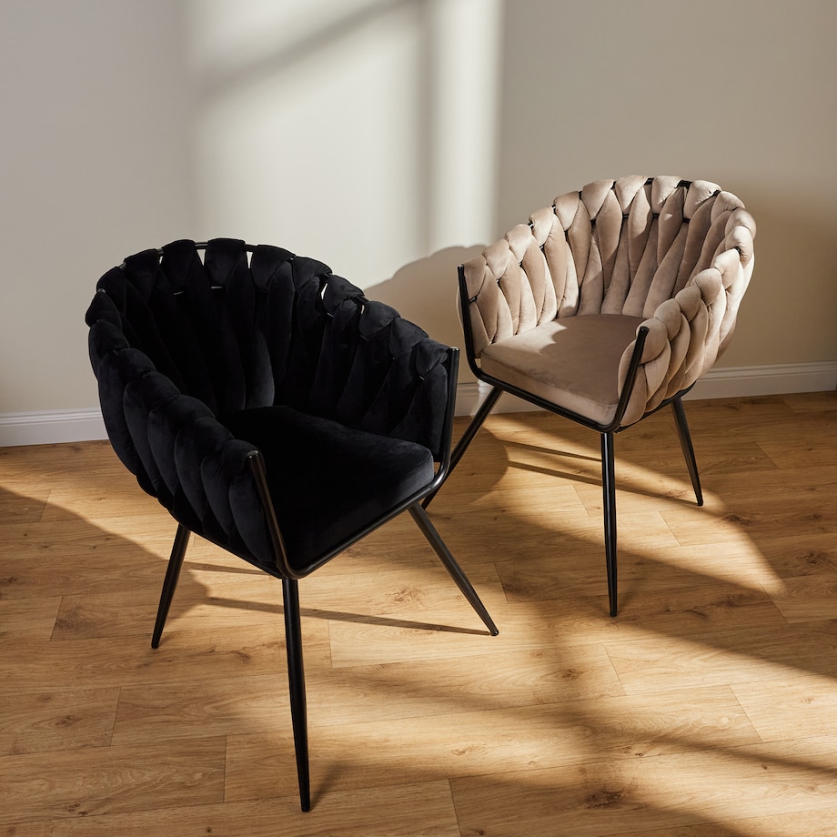 Eleganckie krzesło z weluru fannie