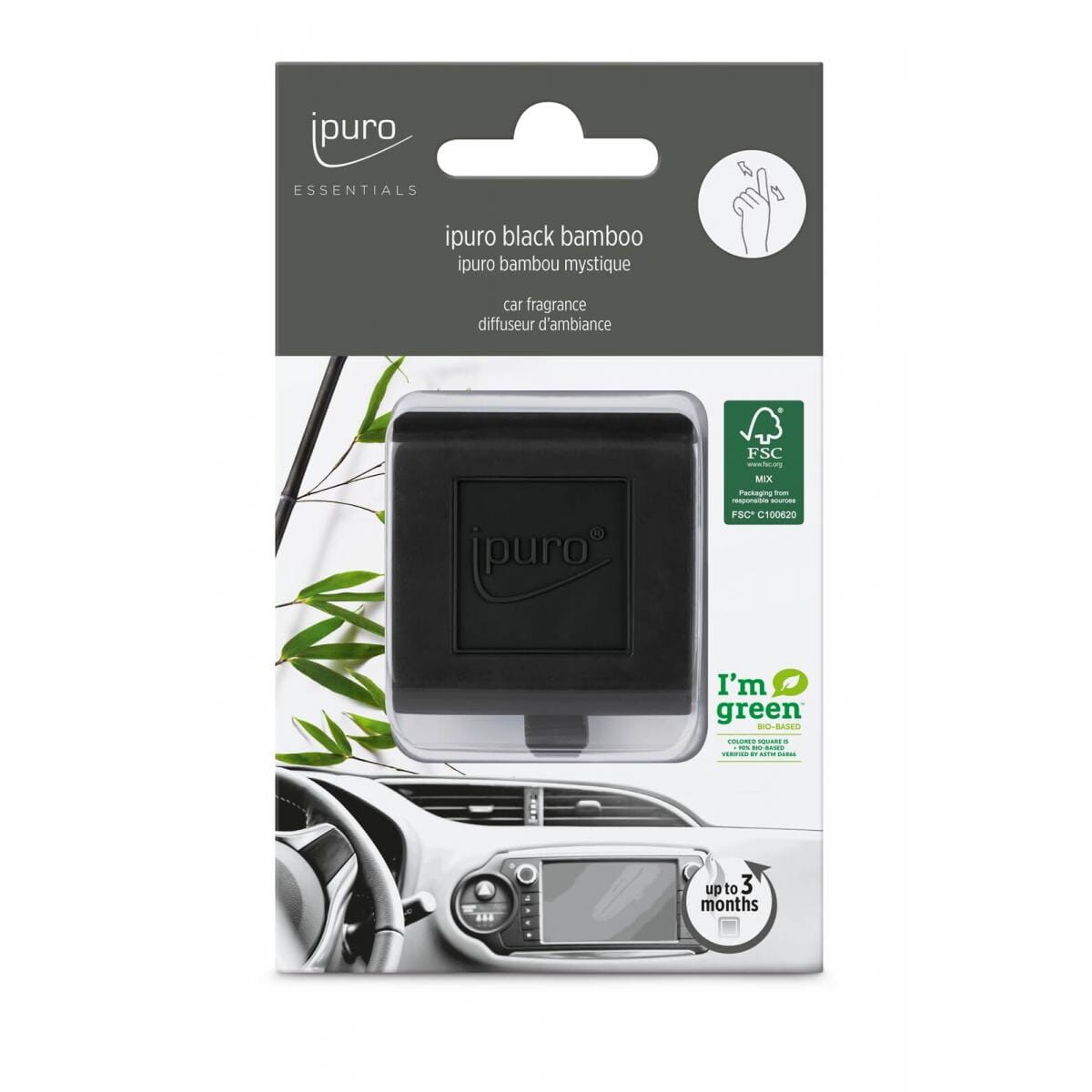 Zapach do samochodu ipuro ESSENTIALS, Black Bamboo