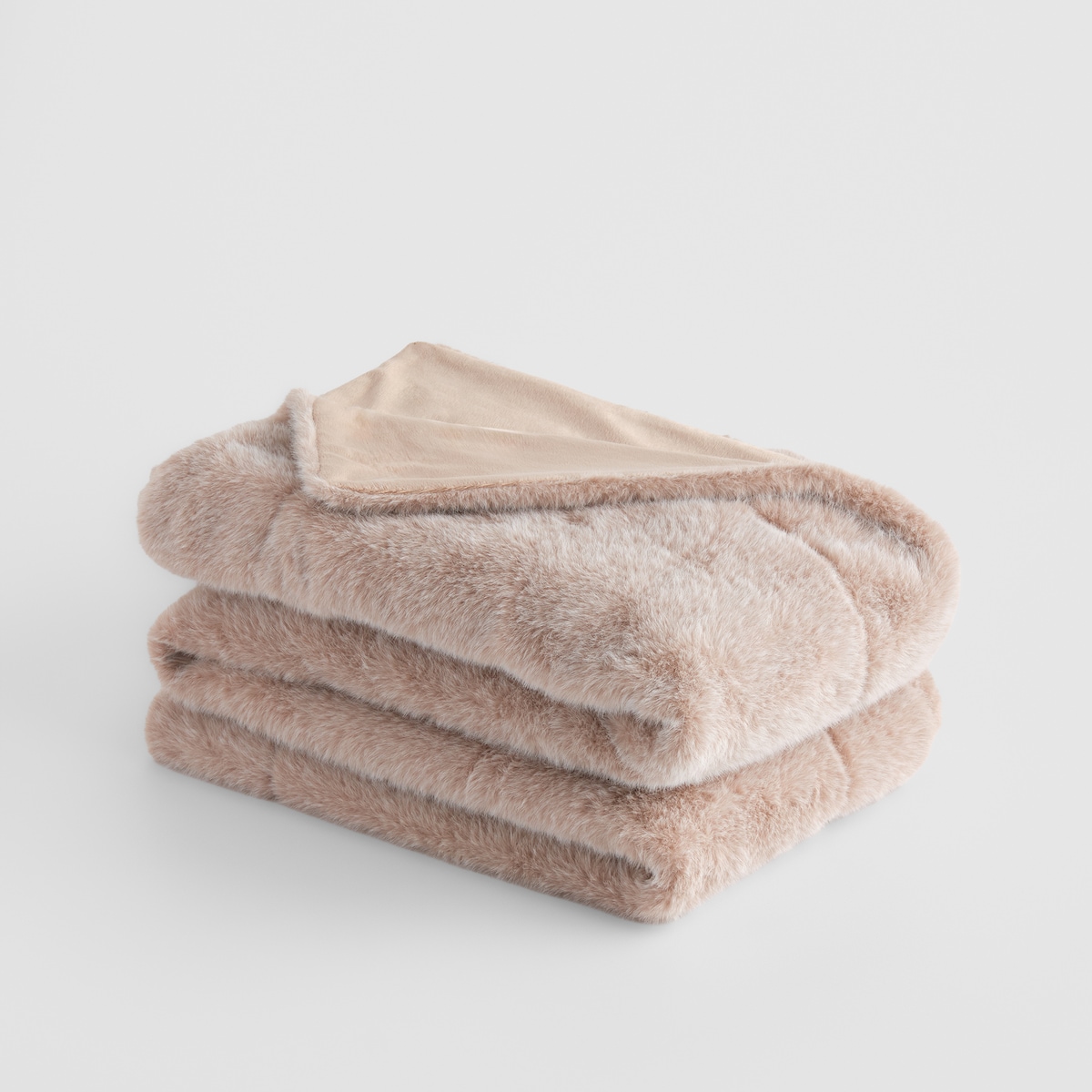 Jednokolorowa futrzana narzuta na łóżko Paranosi 180x200 cm